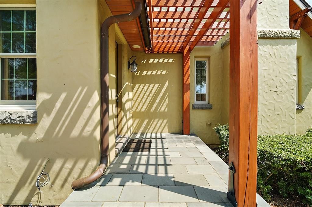 another veranda, copper downspouts