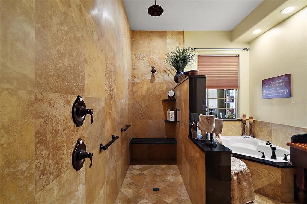 easy access to this open shower stall