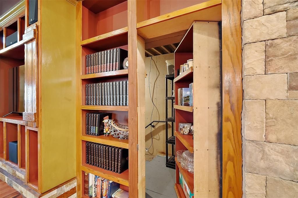 This is one of two secret doors.  This one leads to the staircase escorting you to the basement