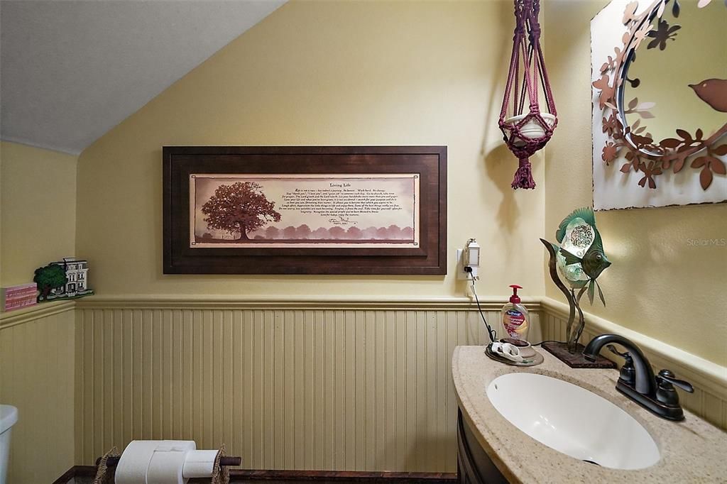 1/2 bath downstairs under stairwell