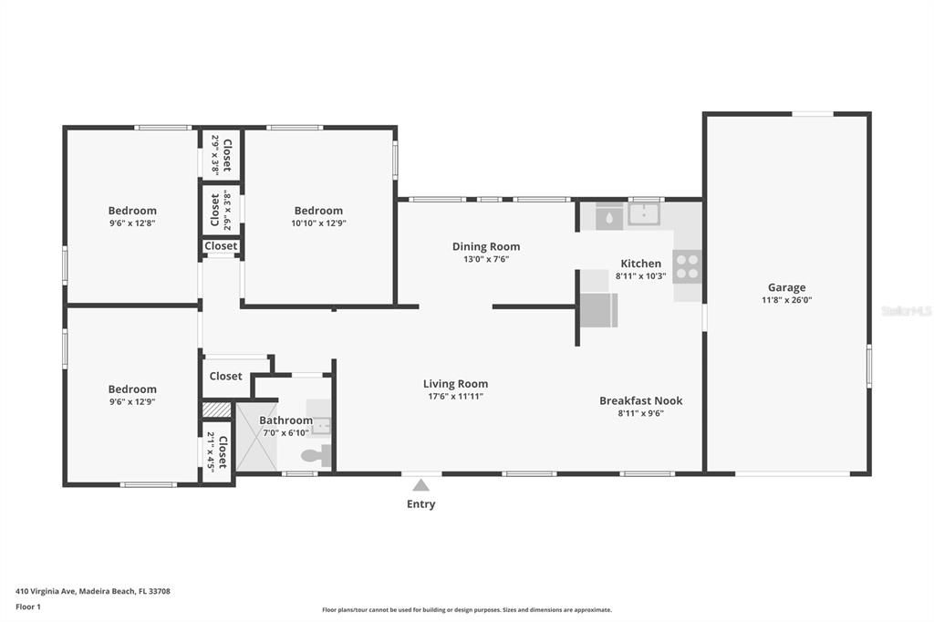 待售: $520,000 (3 贝兹, 1 浴室, 1147 平方英尺)