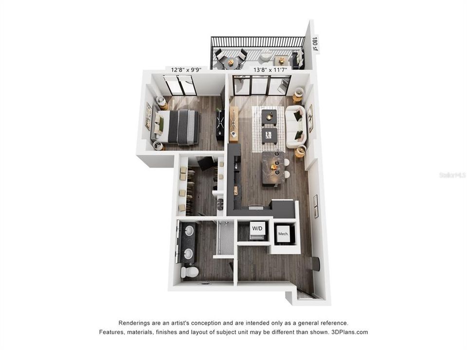 В аренду: $2,752 (1 спален, 1 ванн, 814 Квадратных фут)