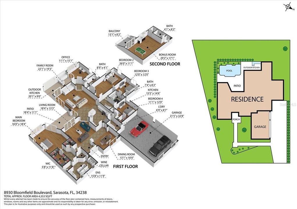 На продажу: $1,239,000 (4 спален, 4 ванн, 3924 Квадратных фут)