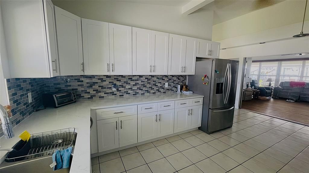 Stone Counter tops Tiled Back-Splash