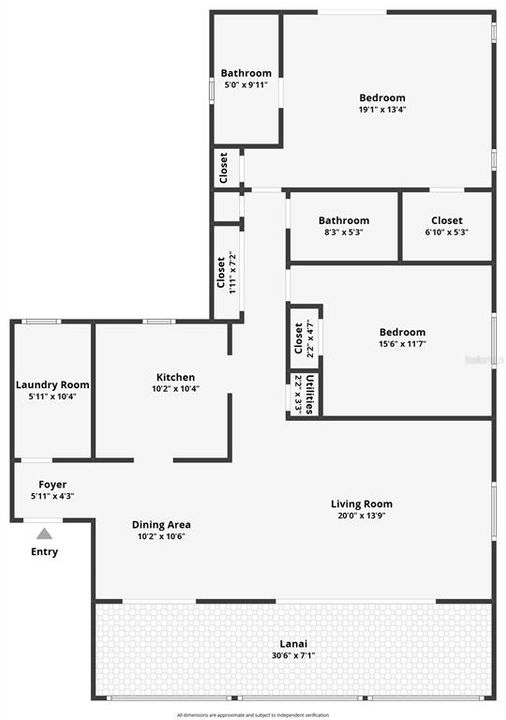 For Rent: $1,500 (2 beds, 2 baths, 1186 Square Feet)