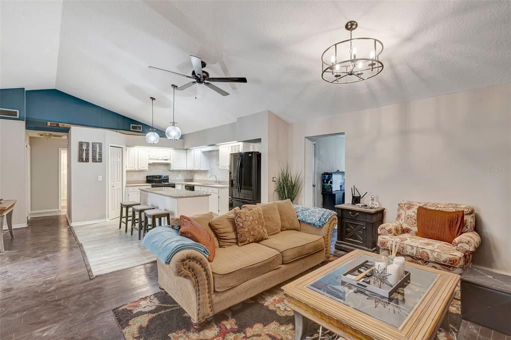 Kitchen and Family room