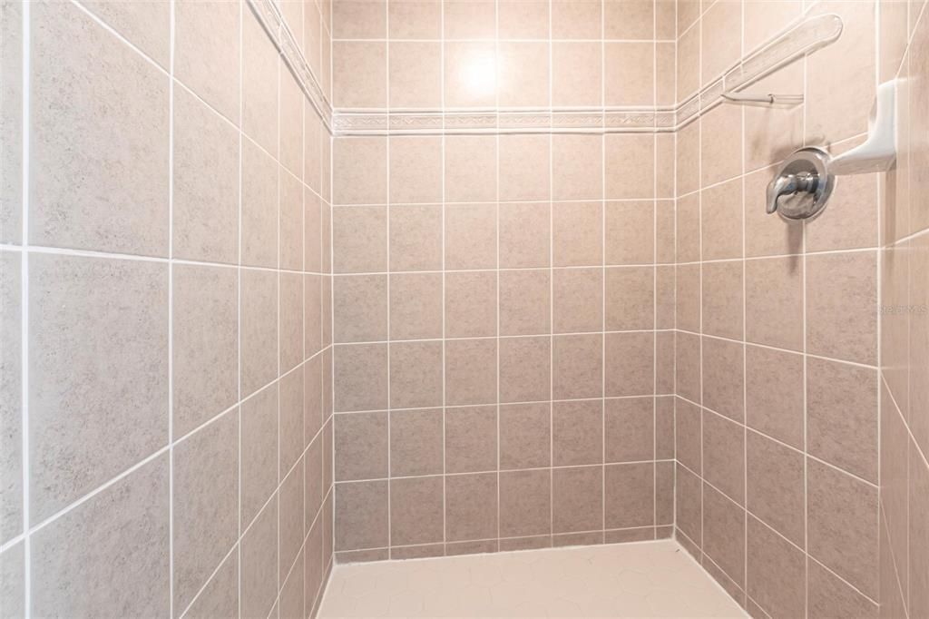 Walk-in shower in the Owners Bath