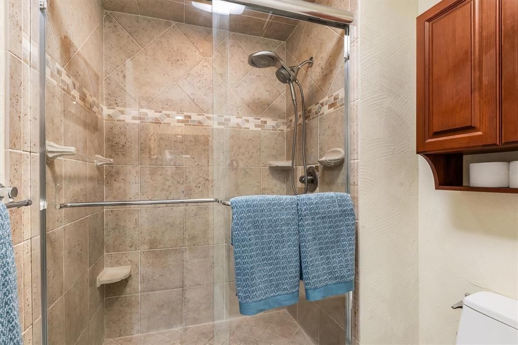 Primary bath has a shower only