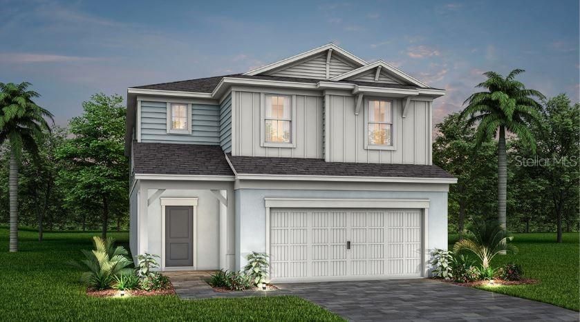 Exterior Design. Artistic rendering for this new construction home. Pictures are for illustrative purposes only. Elevations, colors and options may vary.