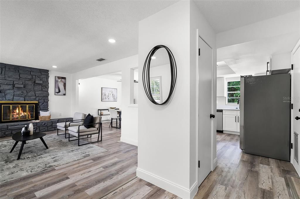 virtually staged Fireplace.