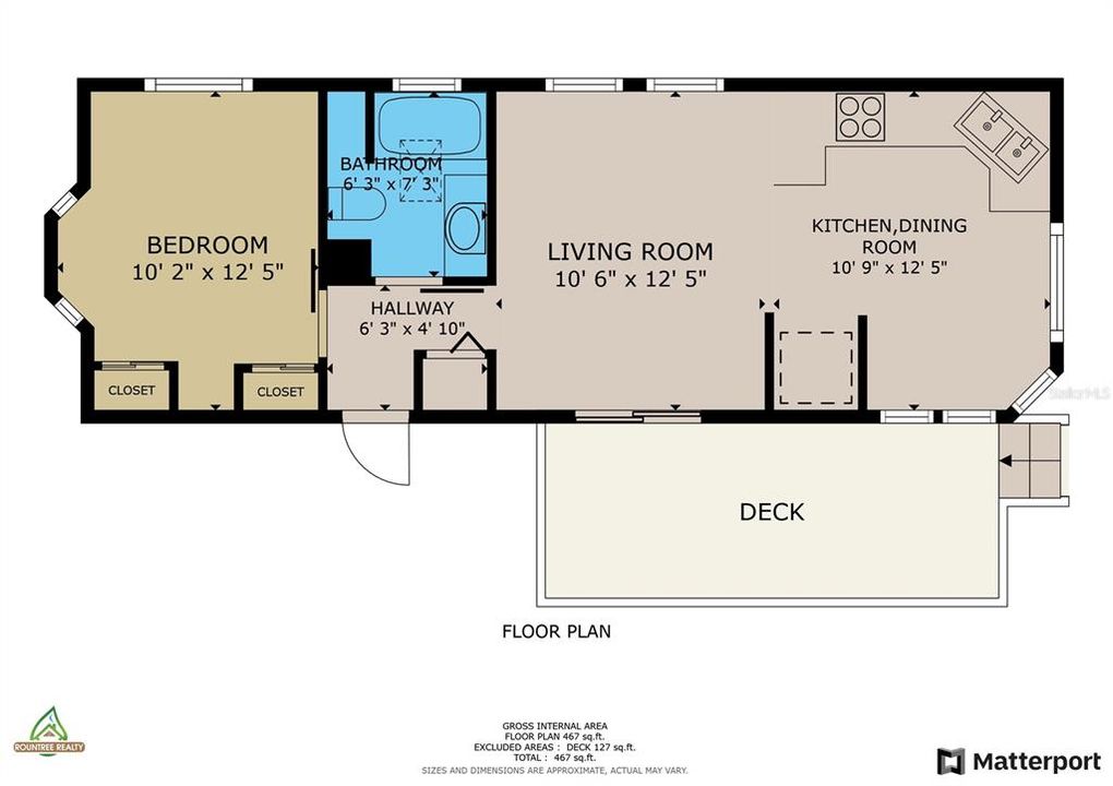 На продажу: $120,000 (1 спален, 1 ванн, 582 Квадратных фут)
