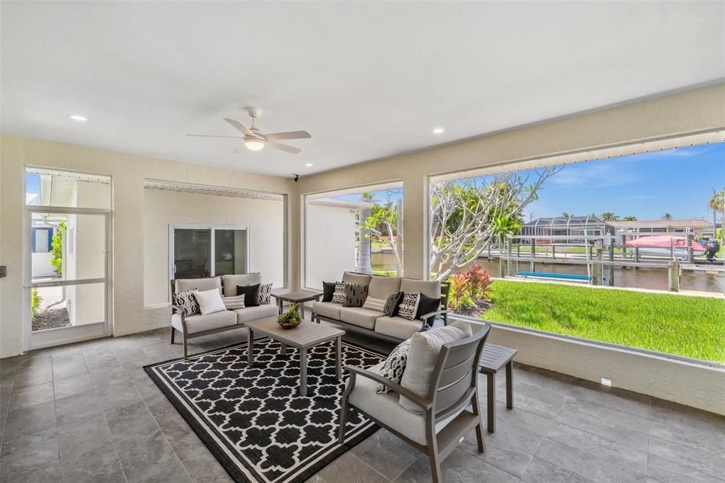 Amazing Views and Tile Floors from the Screened Lanai