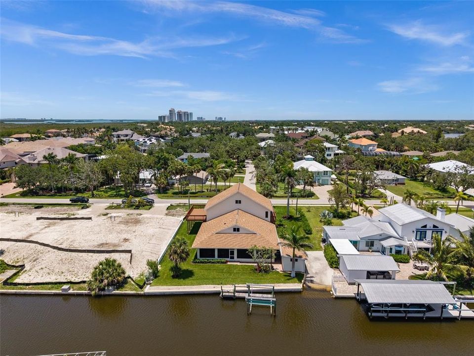 Rear Aerial View showing private Boat Ramp