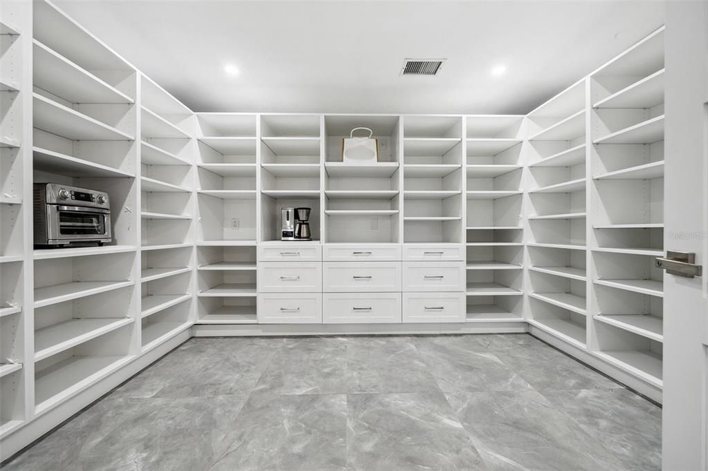 11 x 13 Walk-in Pantry with shelving