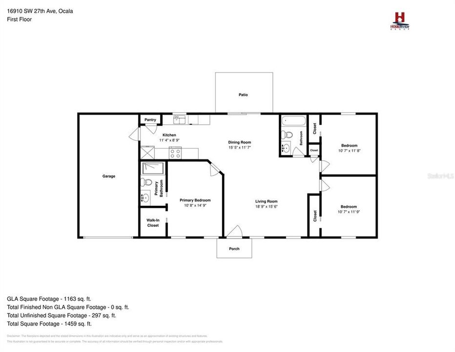 На продажу: $258,000 (3 спален, 2 ванн, 1128 Квадратных фут)