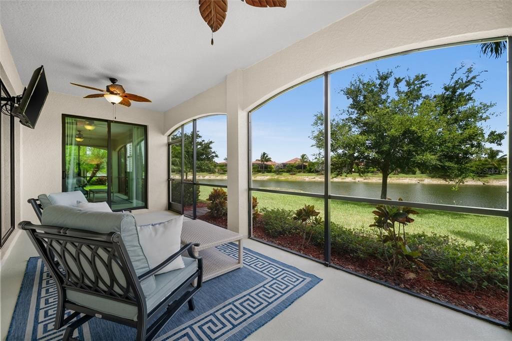 Enjoy Views all day from the covered, screened Lanai