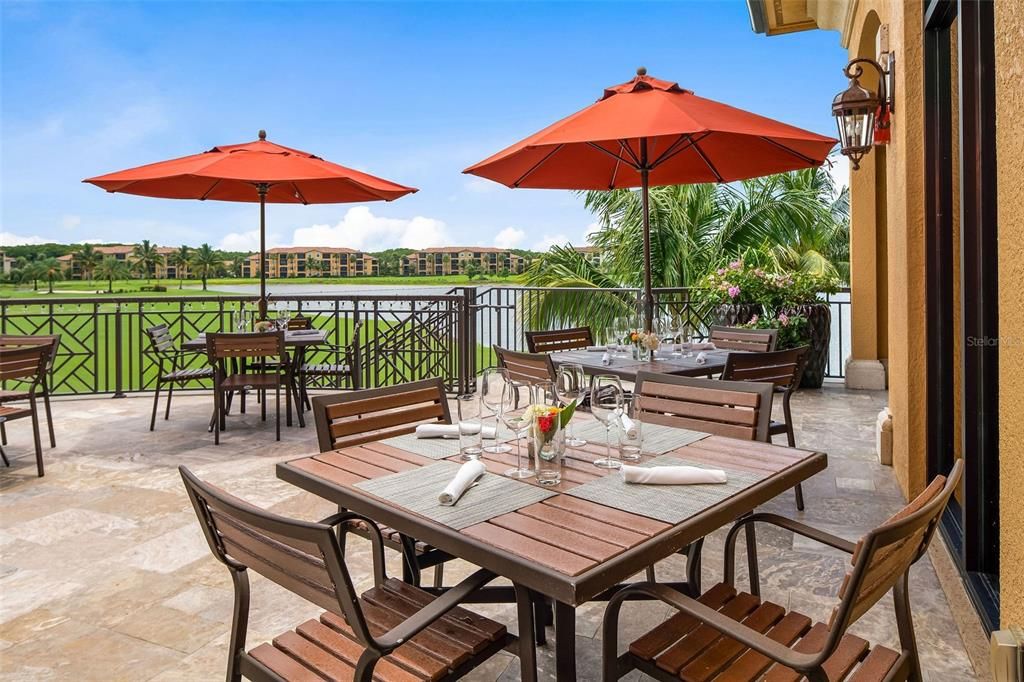Dining Al Fresco at the Bonita National Golf & Country Club clubhouse!