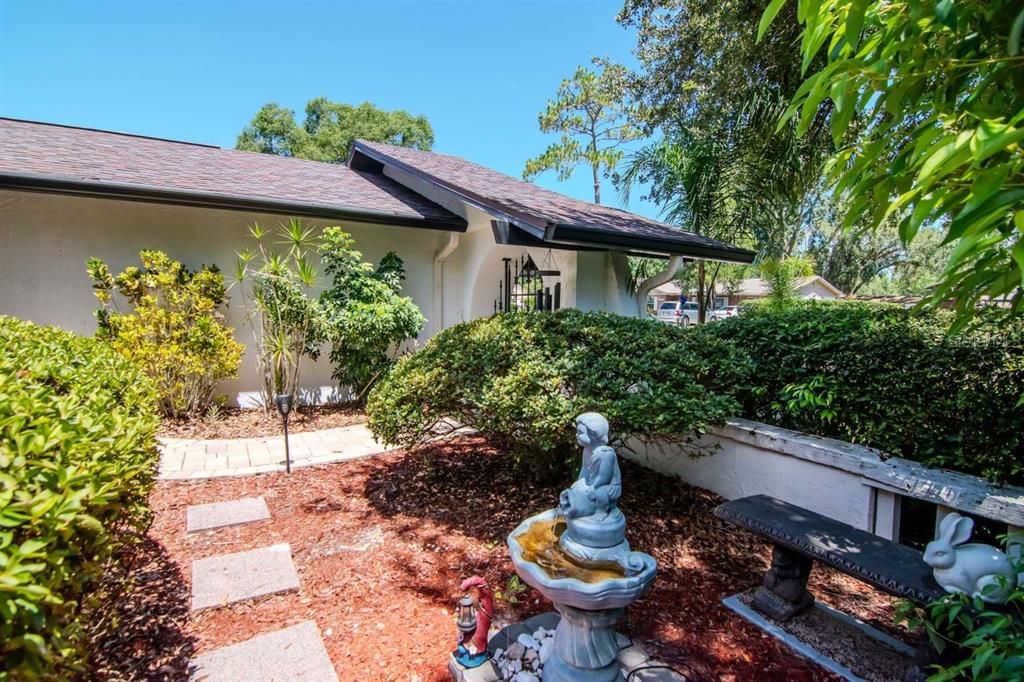 Peaceful Zen Garden at Front Porch