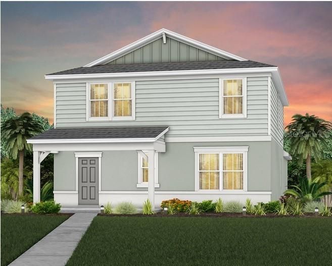 Exterior Design. Artistic rendering for this new construction home. Pictures are for illustrative purposes only. Elevations, colors and options may vary.