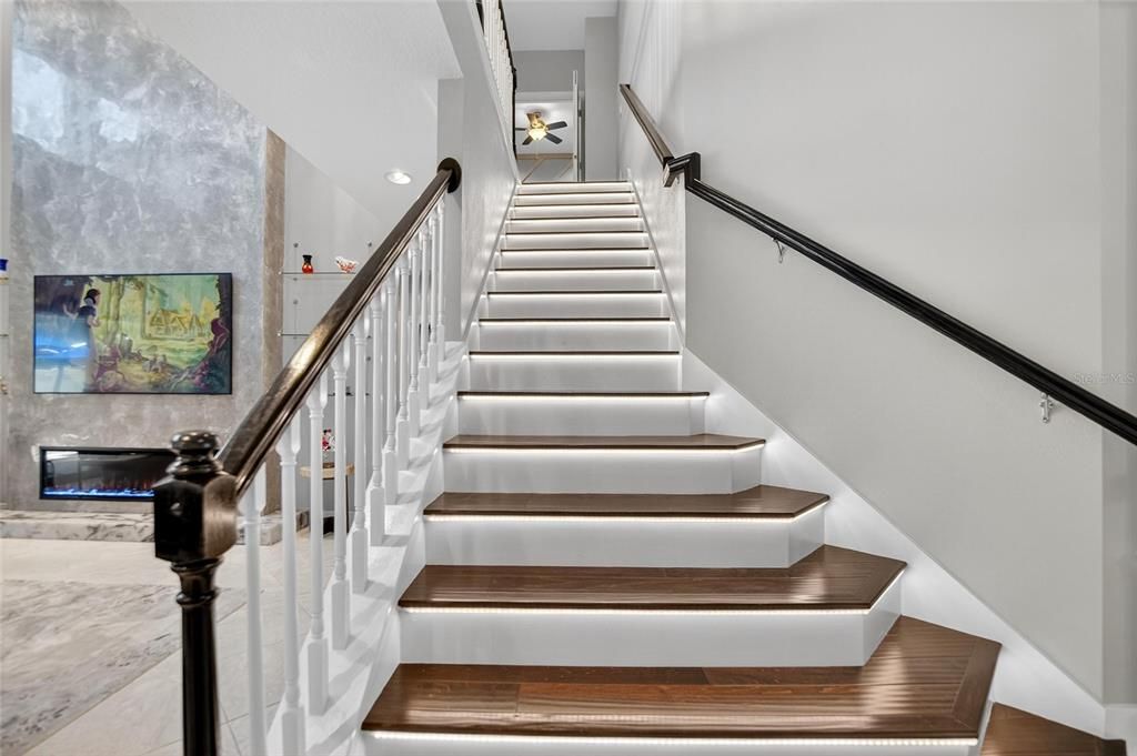 Stairs with Custom design lighting