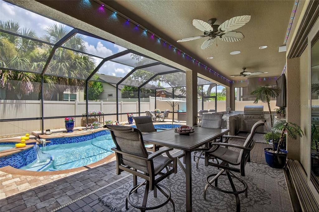 Lanai area and Outdoor Kitchen