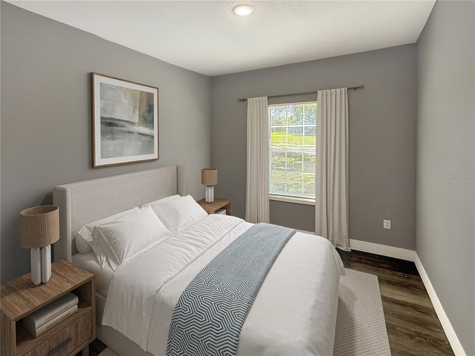 Primary bedroom virtually staged