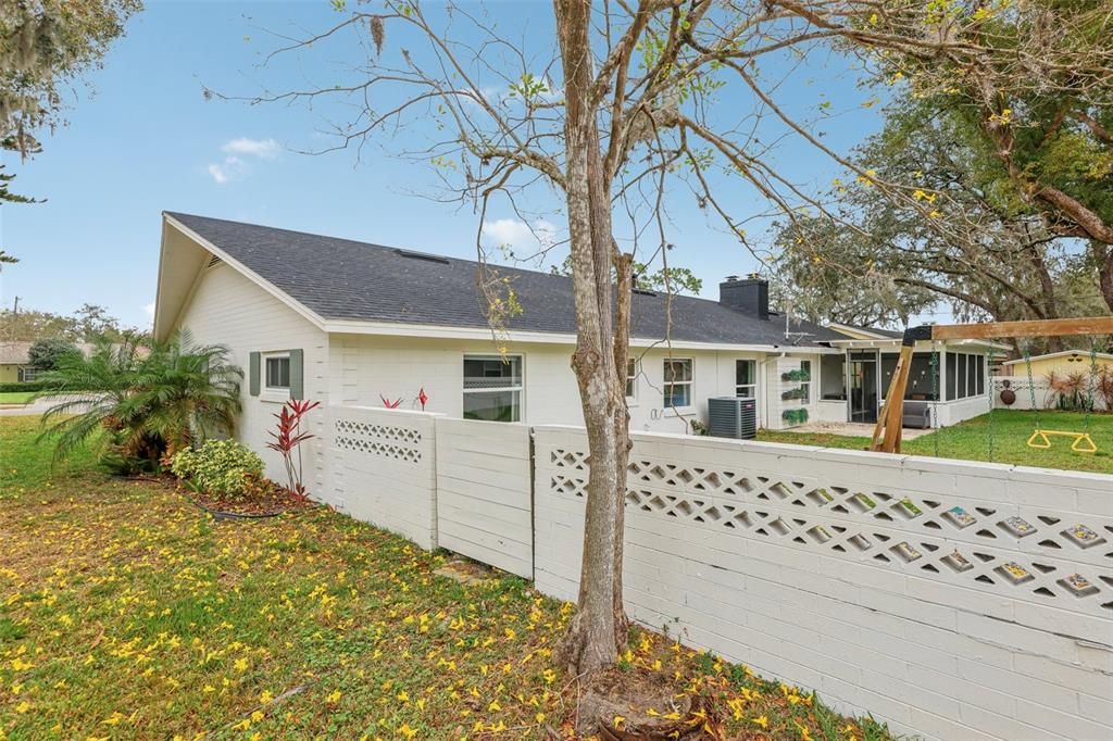 Fully enclosed backyard