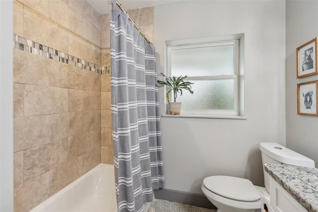 Secondary bath included tub with shower