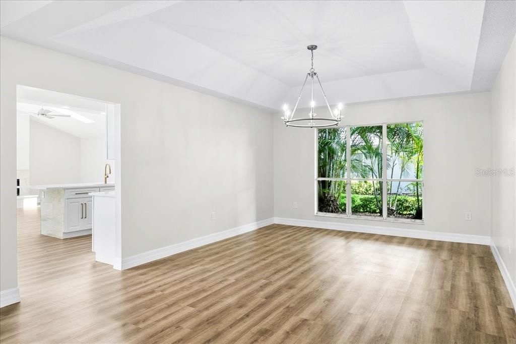 Dining area is off the kitchen - nice flow throughout.