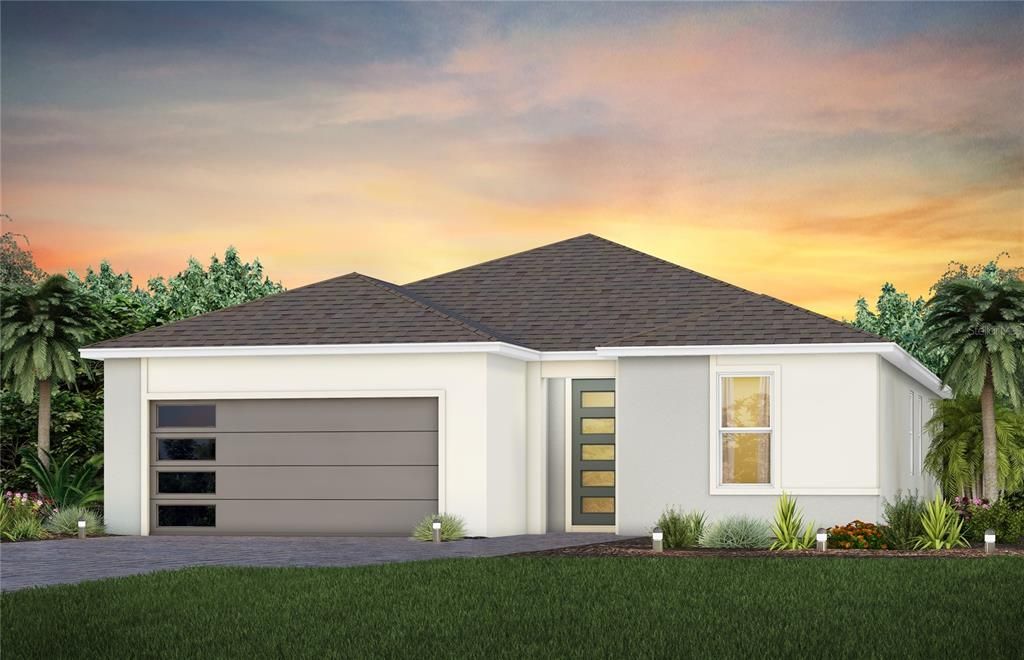 Exterior Design. Artistic rendering for this new construction home. Pictures are for illustrative purposes only. Elevations, colors and options may vary.