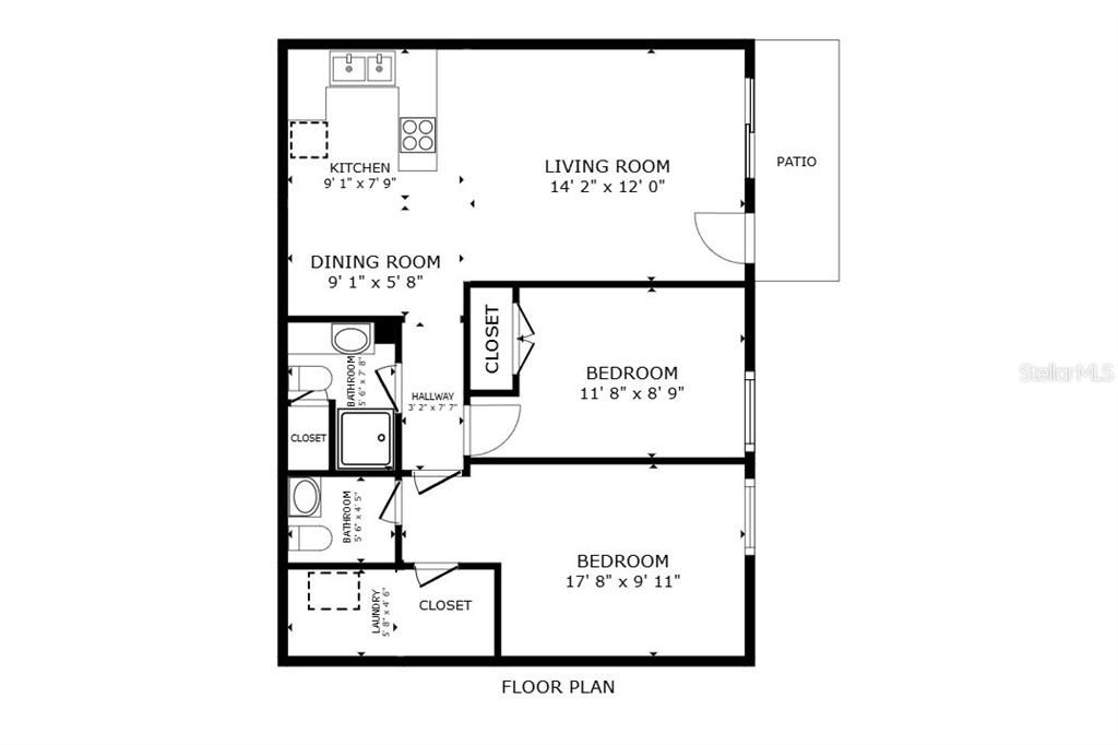 For Sale: $124,900 (2 beds, 1 baths, 768 Square Feet)