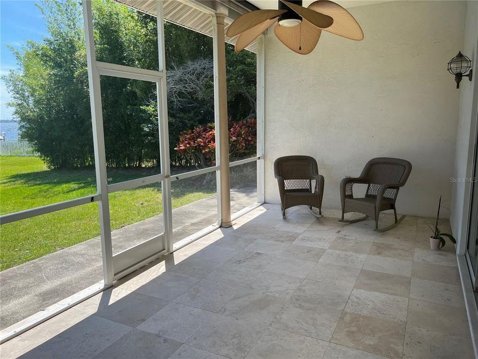 Large screened-in patio