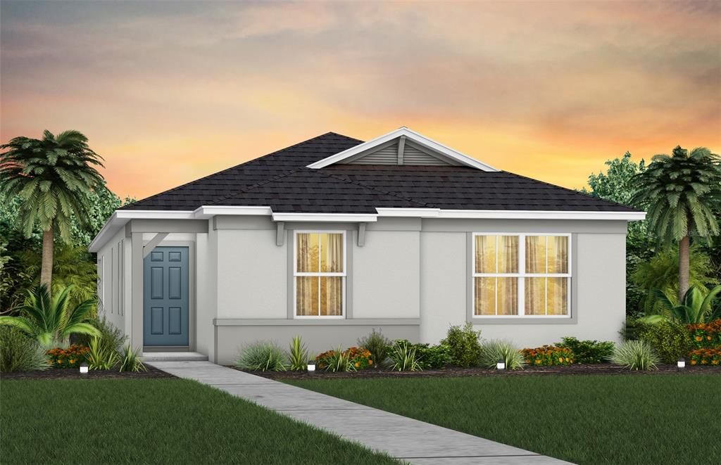 Exterior Design. Artistic rendering for this new construction home. Pictures are for illustrative purposes only. Elevations, colors and options may vary.