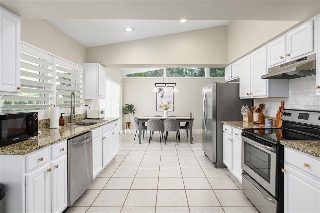 Large open kitchen that opens to the dining room.