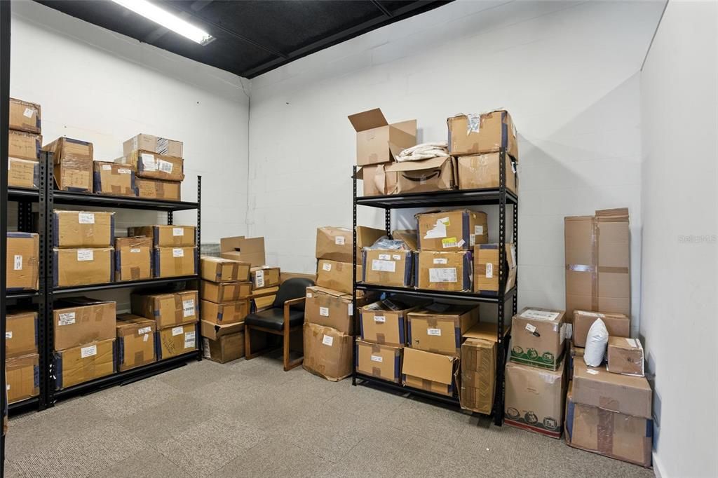 Enclosed "stock" room in unit #1