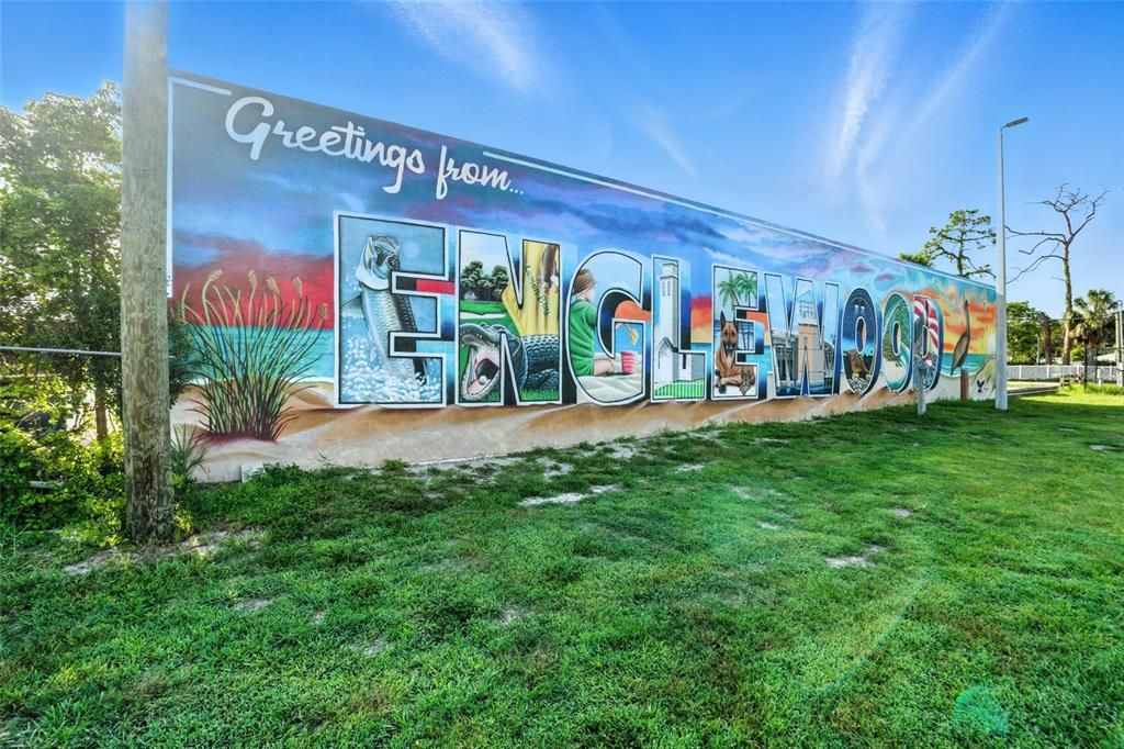 Back of the building "Englewood" mural