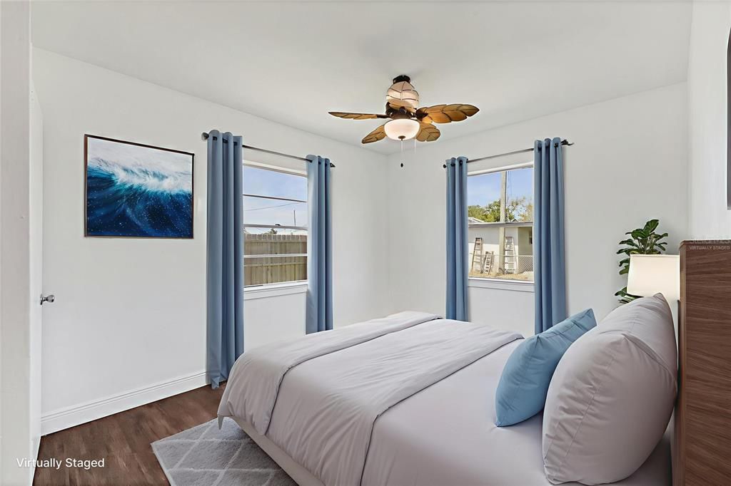 bedroom virtually staged