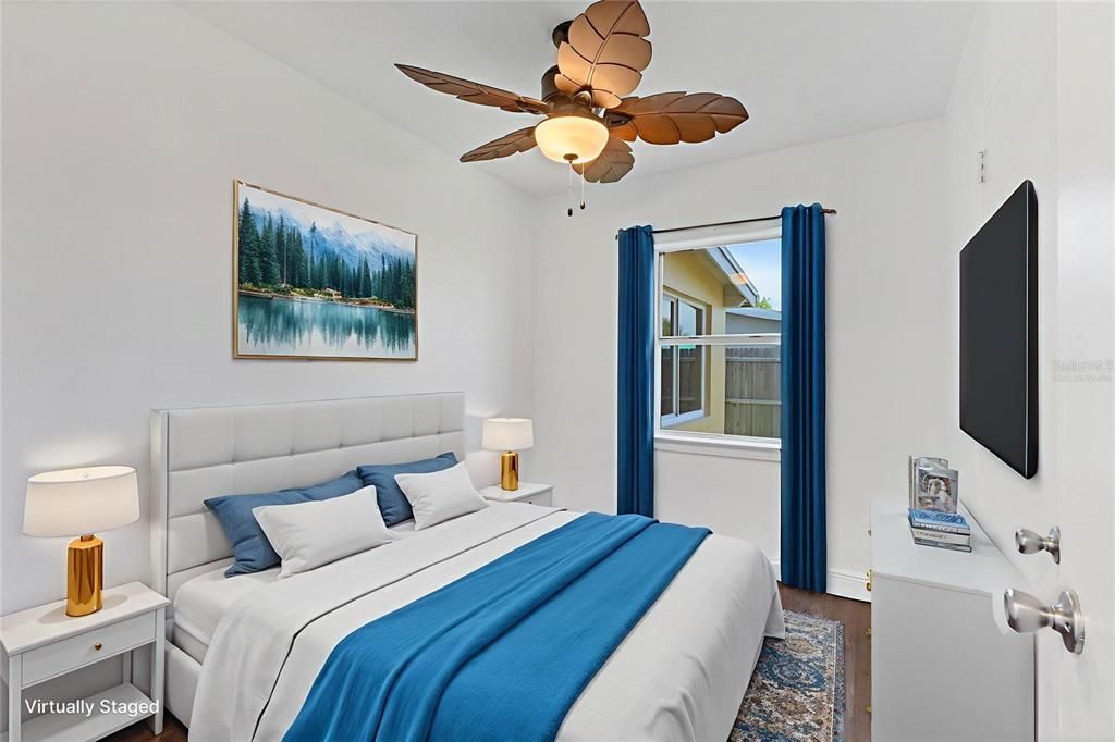 bedroom virtually staged