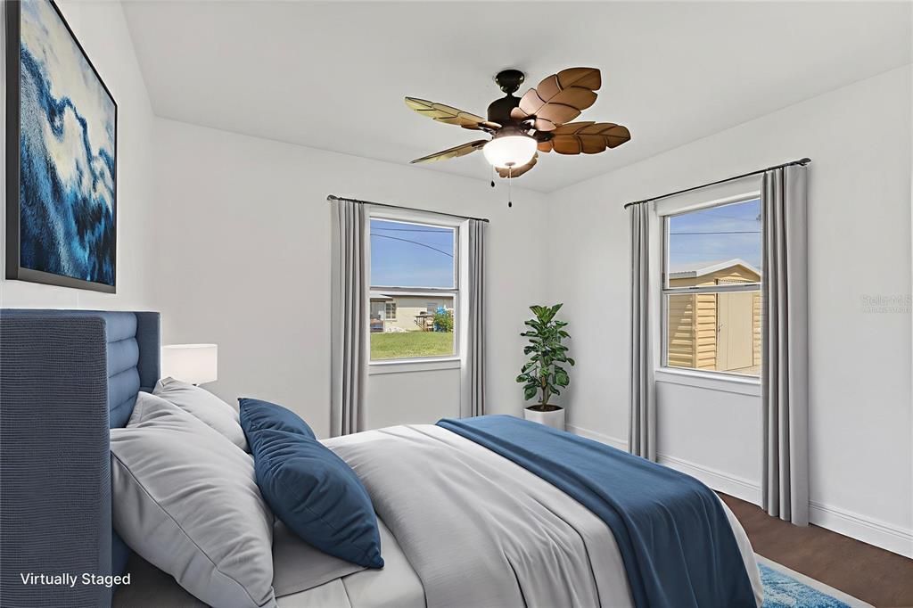 bedroom virtually staged