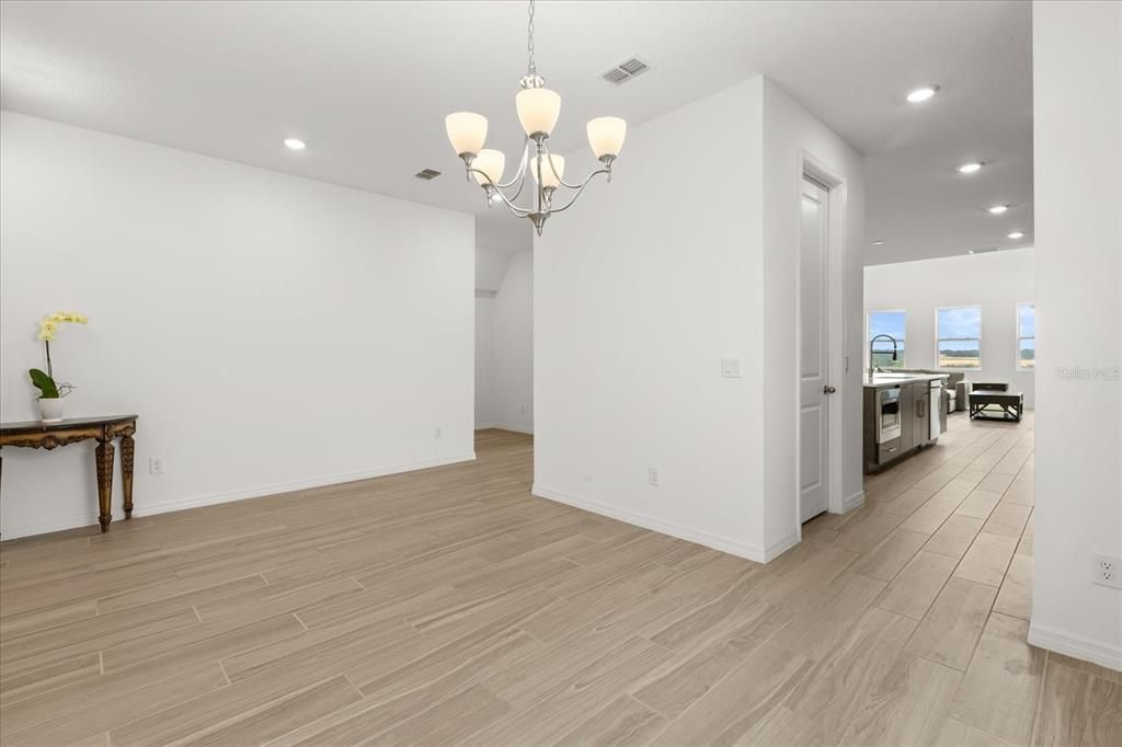 Entry and formal dining room