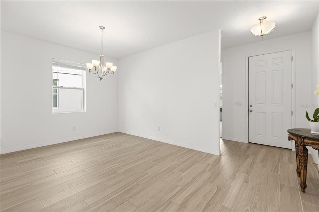 Entry and formal dining room