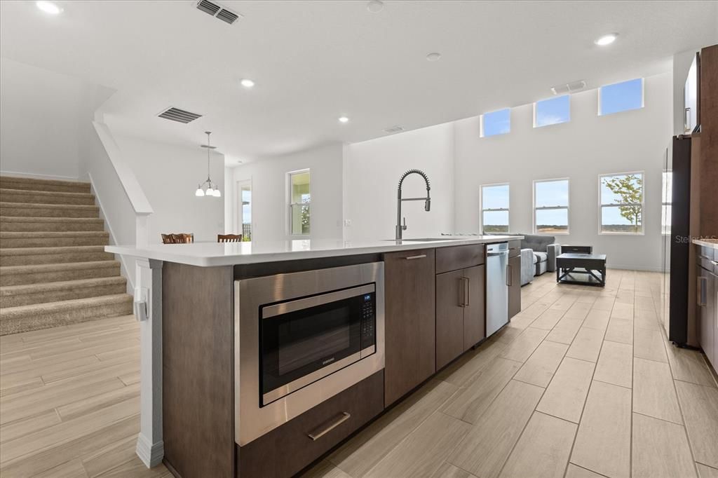 Kitchen and living room
