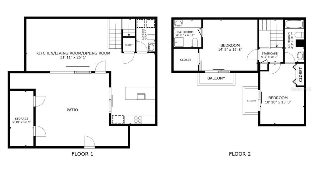 For Sale: $199,000 (2 beds, 2 baths, 1288 Square Feet)