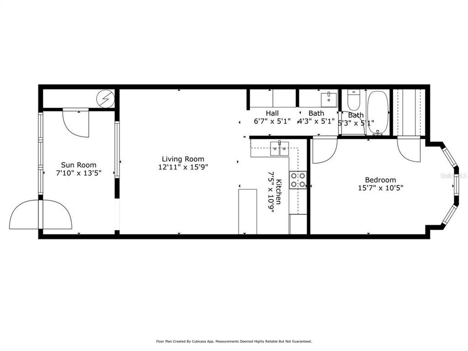 For Sale: $75,000 (1 beds, 1 baths, 538 Square Feet)