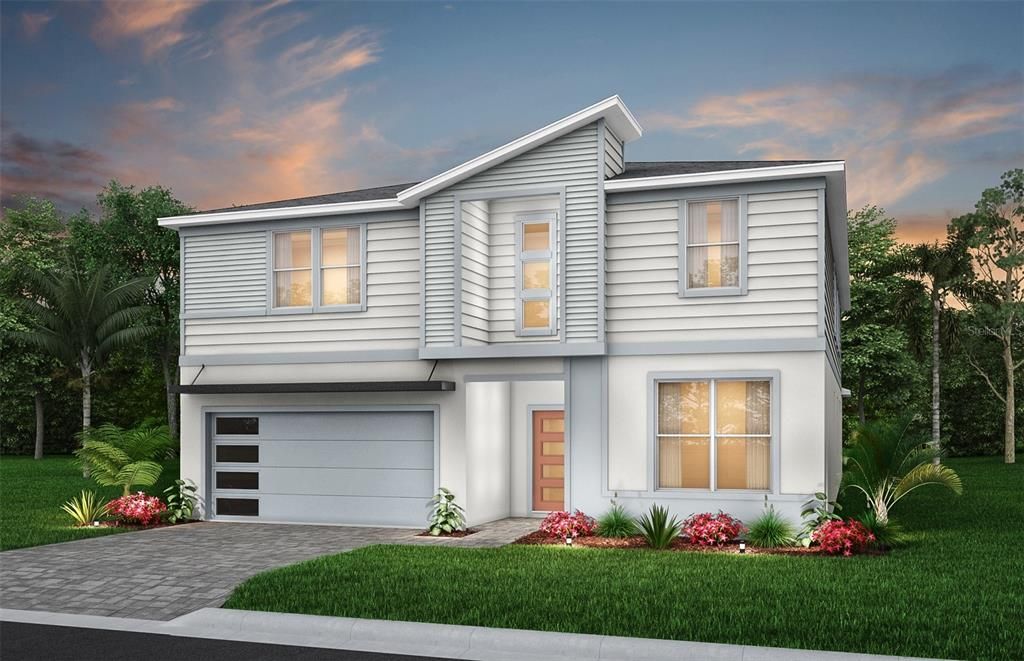 Exterior Design. Artistic rendering for this new construction home. Pictures are for illustrative purposes only. Elevations, colors and options may vary.
