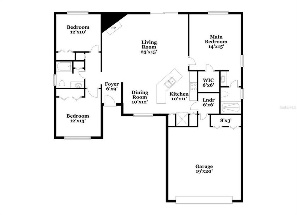 待售: $365,000 (3 贝兹, 2 浴室, 1421 平方英尺)