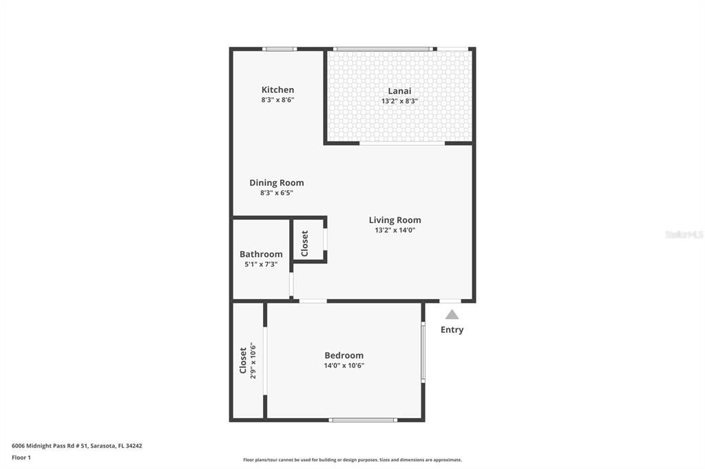На продажу: $600,000 (1 спален, 1 ванн, 600 Квадратных фут)