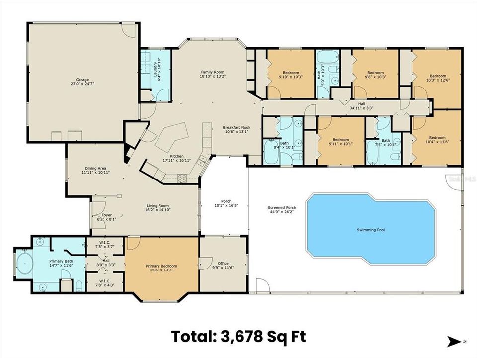 Active With Contract: $528,900 (6 beds, 4 baths, 2831 Square Feet)