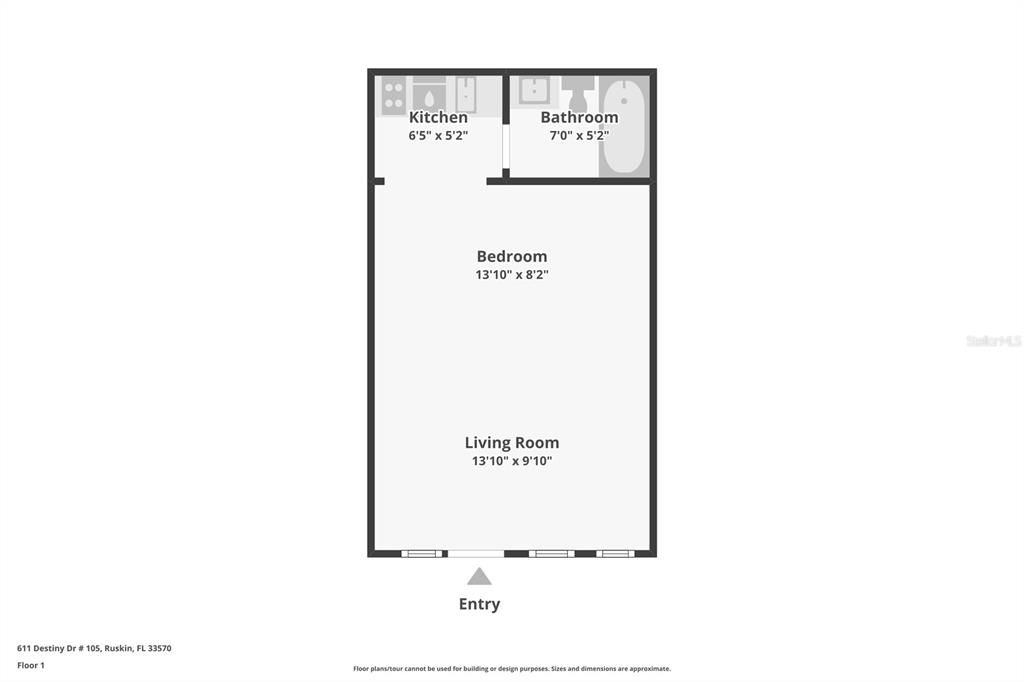 待售: $169,900 (1 贝兹, 1 浴室, 322 平方英尺)