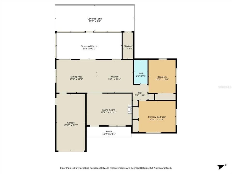 For Sale: $225,000 (2 beds, 1 baths, 1076 Square Feet)